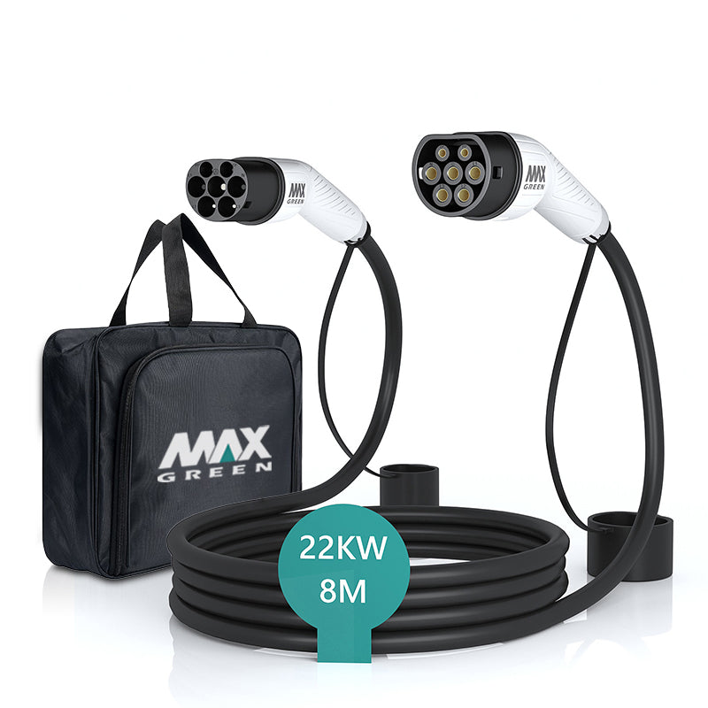 MAXGREEN Type 2 to Type 2 EV Charging Cable 32A / 7.2kw with 8m cable