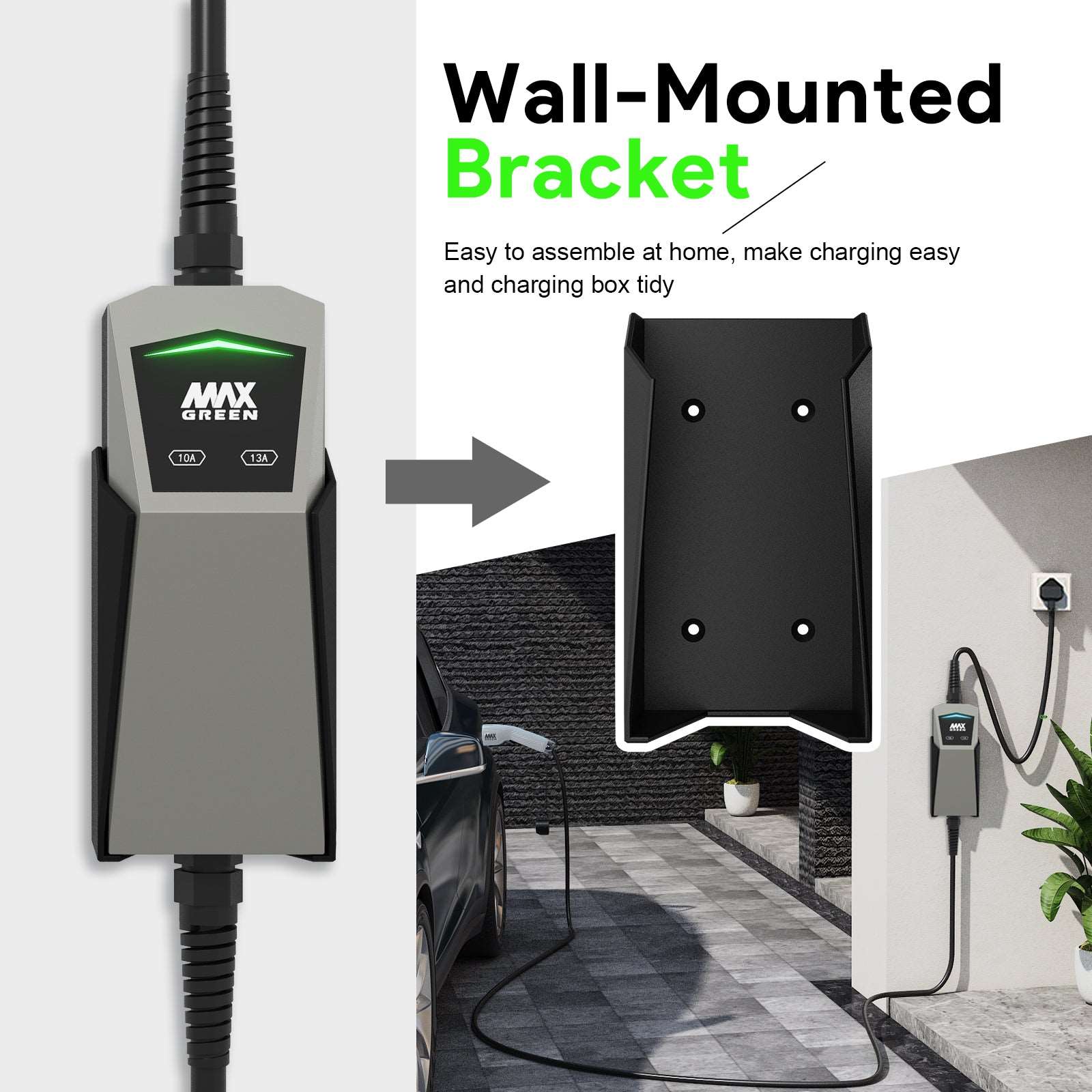 SkyPlus Type 2 - 3 Pin UK Plug EV Charging Box with 7.5M Charging Cable