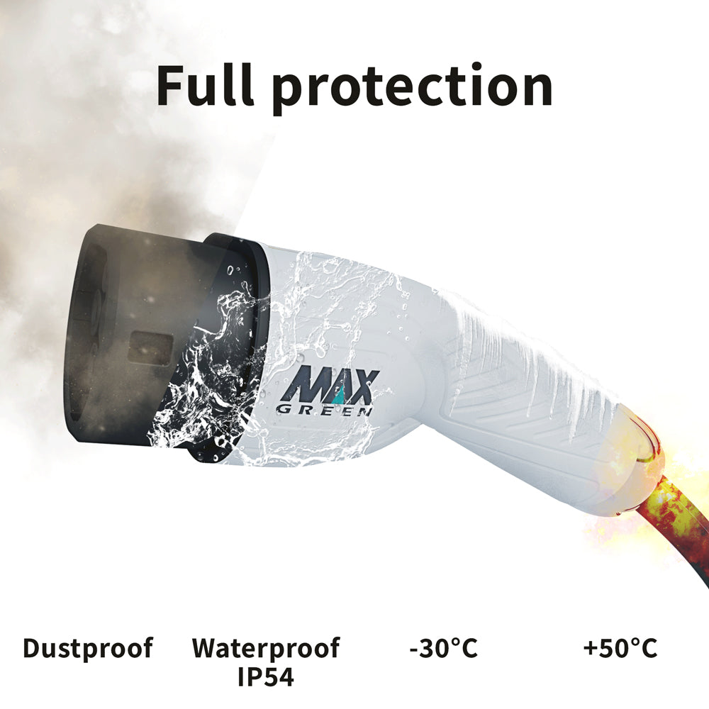 MAXGREEN Type 2 EV Charging Cable with IP54 protection level